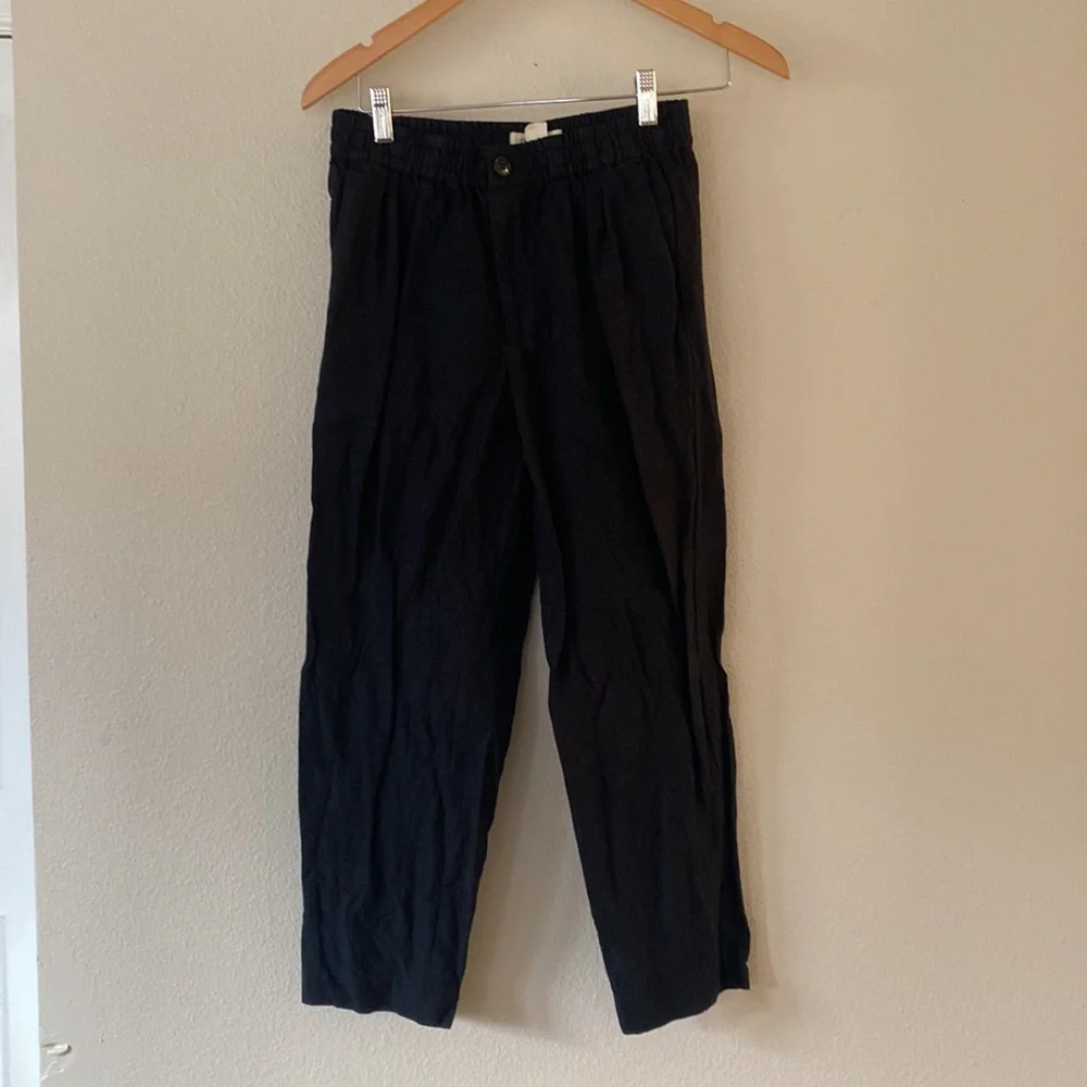 Madewell Crop Linen Pants - Picture 2 of 4